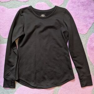 EUC Cuddl Duds Black Long Sleeve Top
